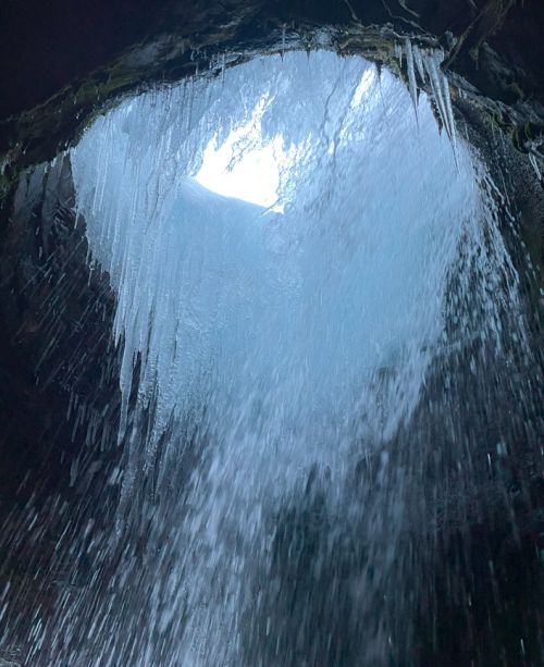Icy Donut Falls hole