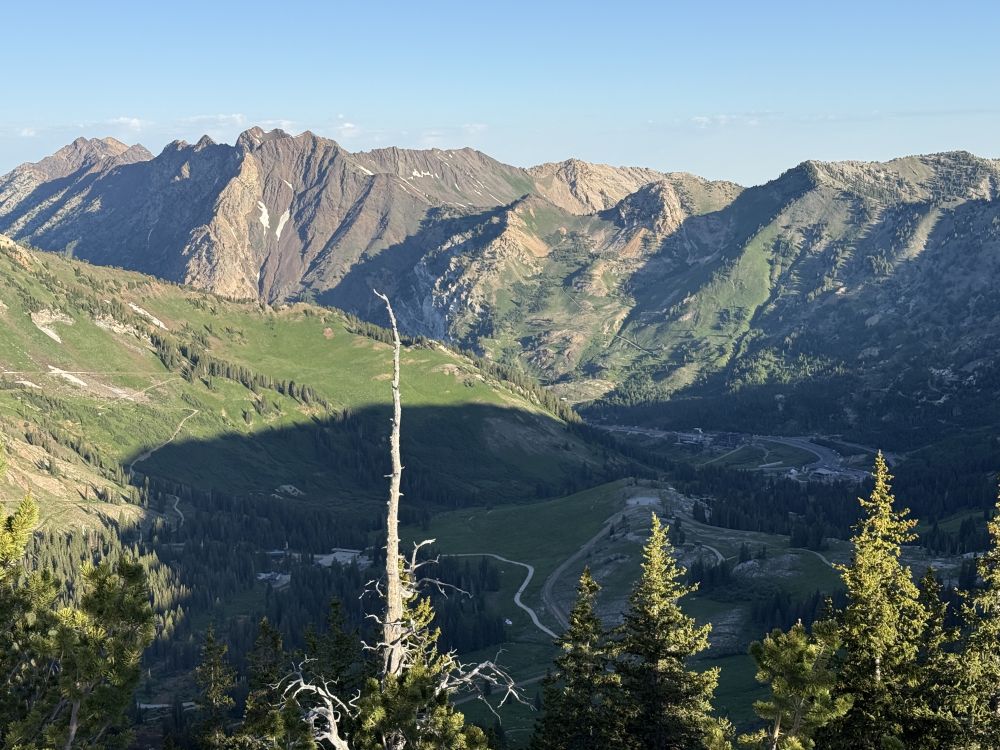 Looking down at Alta base from Point Supreme