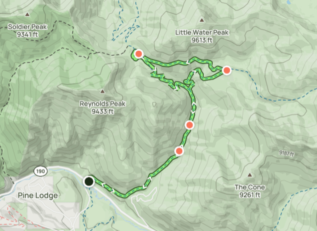 Dog and Desolation Loop Trail Route