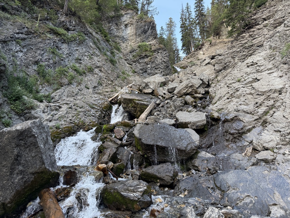 The climb up these boulders to the Donut Falls is fun - and a bit tricky!