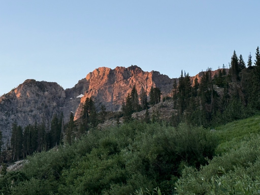 Devil's Castle glowing in the morning sunlight