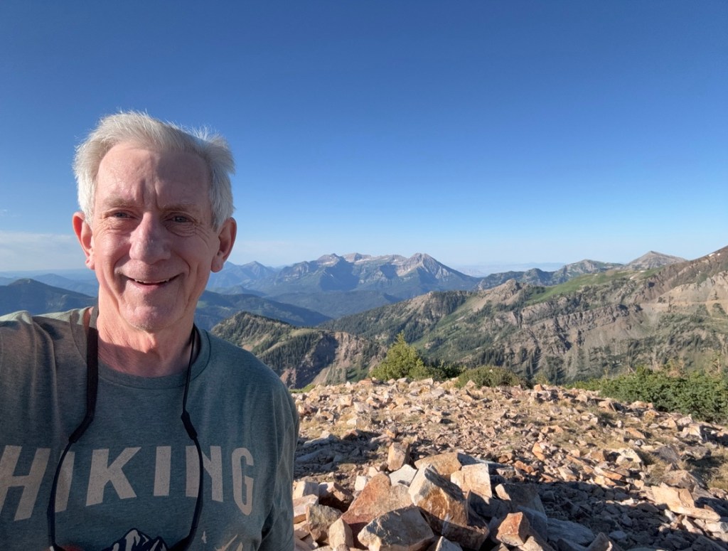 Old Hiking Dude on the summit of Sugarloaf Peak