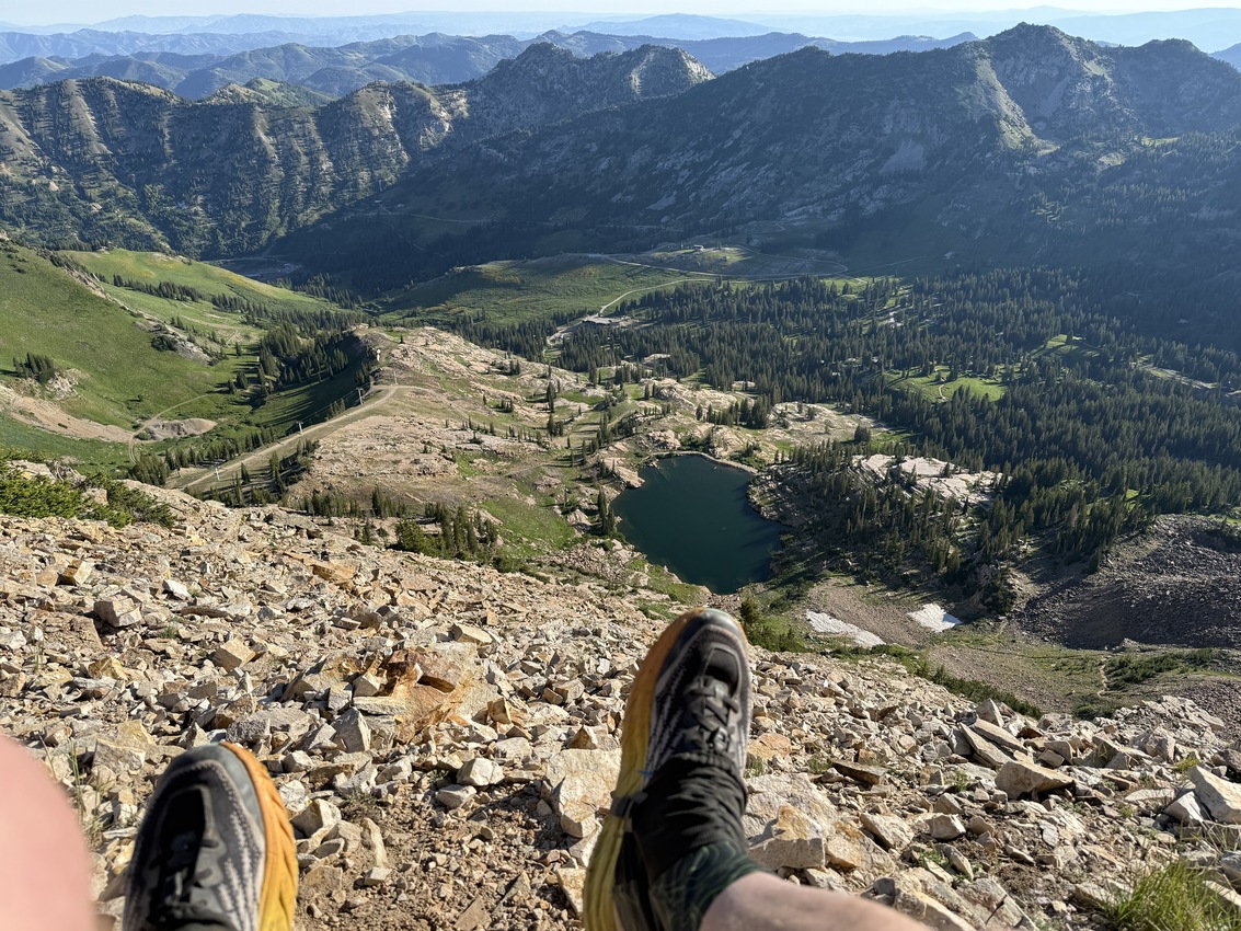 OHD from Sugarloaf Mountain with Cecret Lake 1,100 feet below