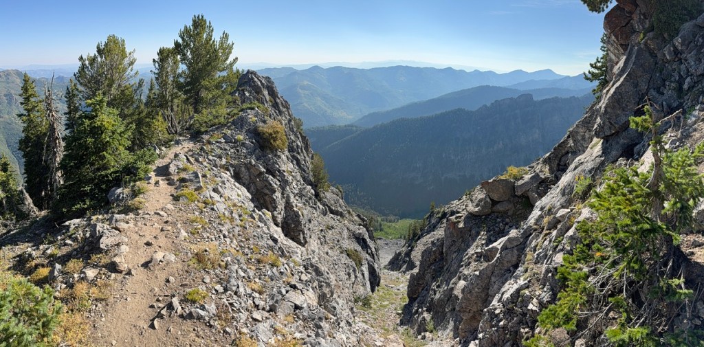 Coulier dropping from Kessler Peak