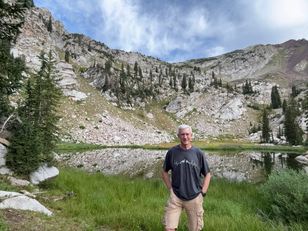 Old Hiking Dude at the tiny lake