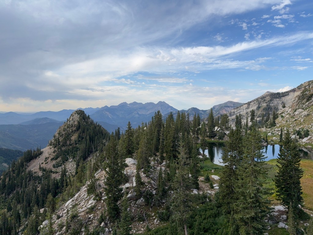 View from above the smaller lake