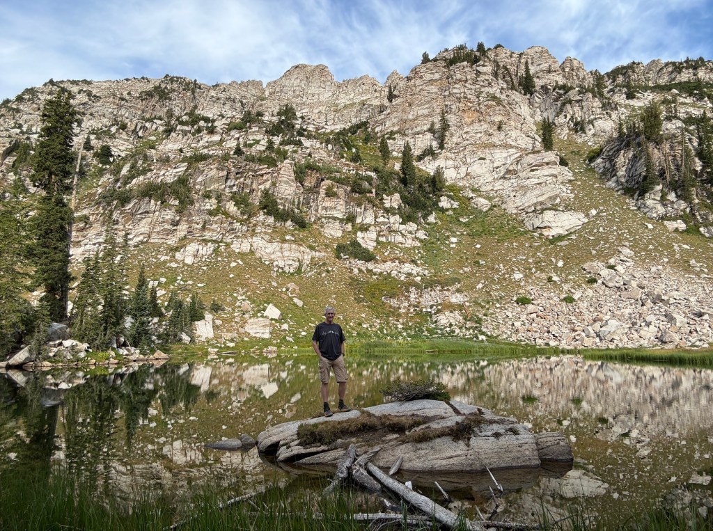 Old Hiking Dude at the smaller lake