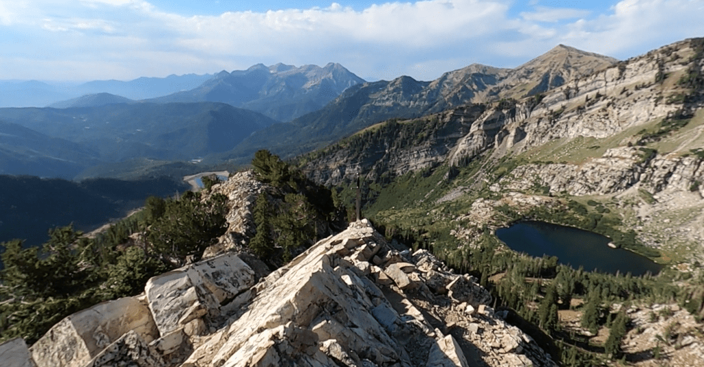 View of the sword in the stone with  Mt. Timpanogos in the background