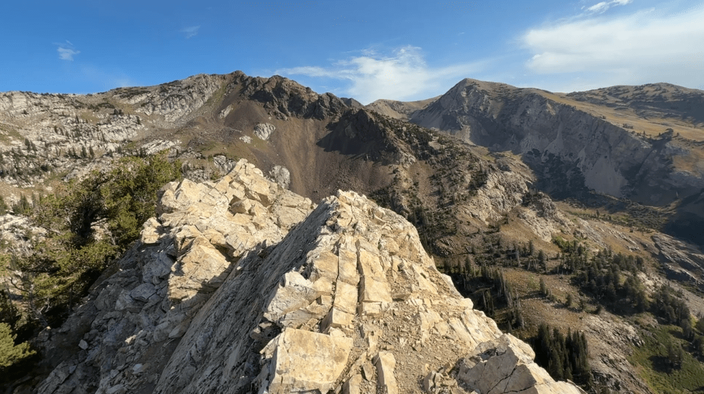 View from the sword ridge looking north