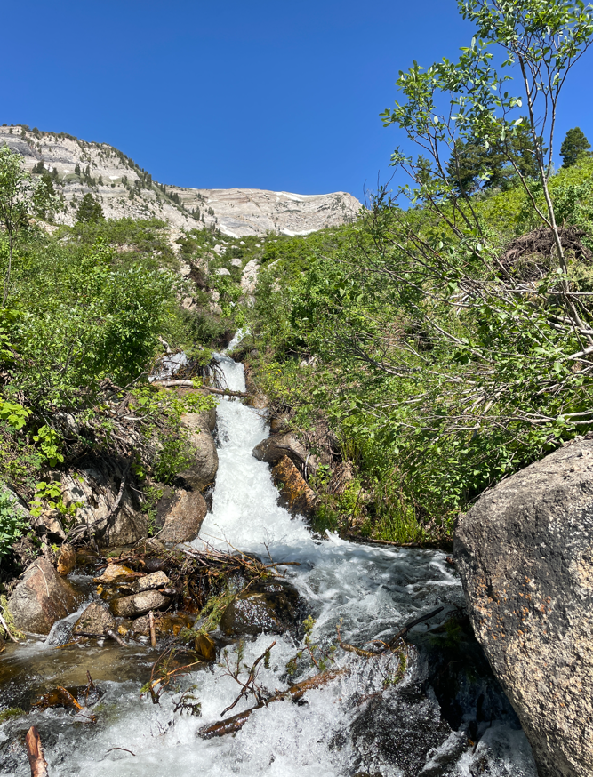 Creek and waterfall along the Silver Lake Trail