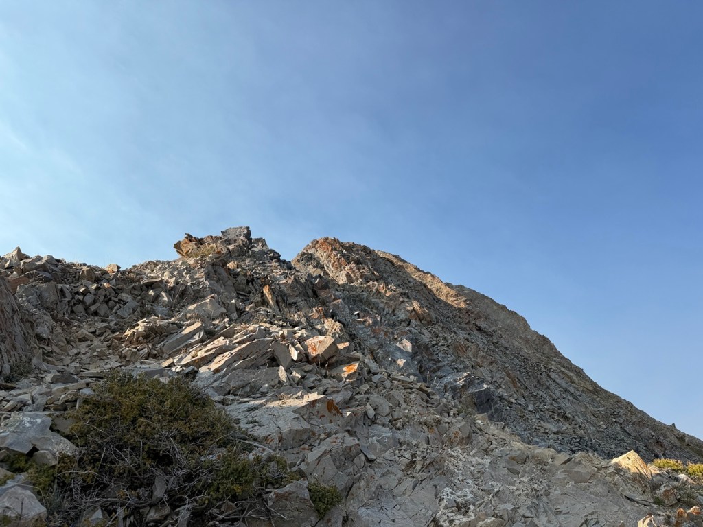 Scramble to the Mt. Nebo summit