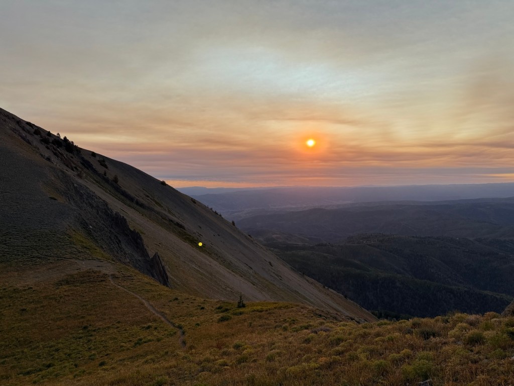 Early morning sun from Wolf Pass