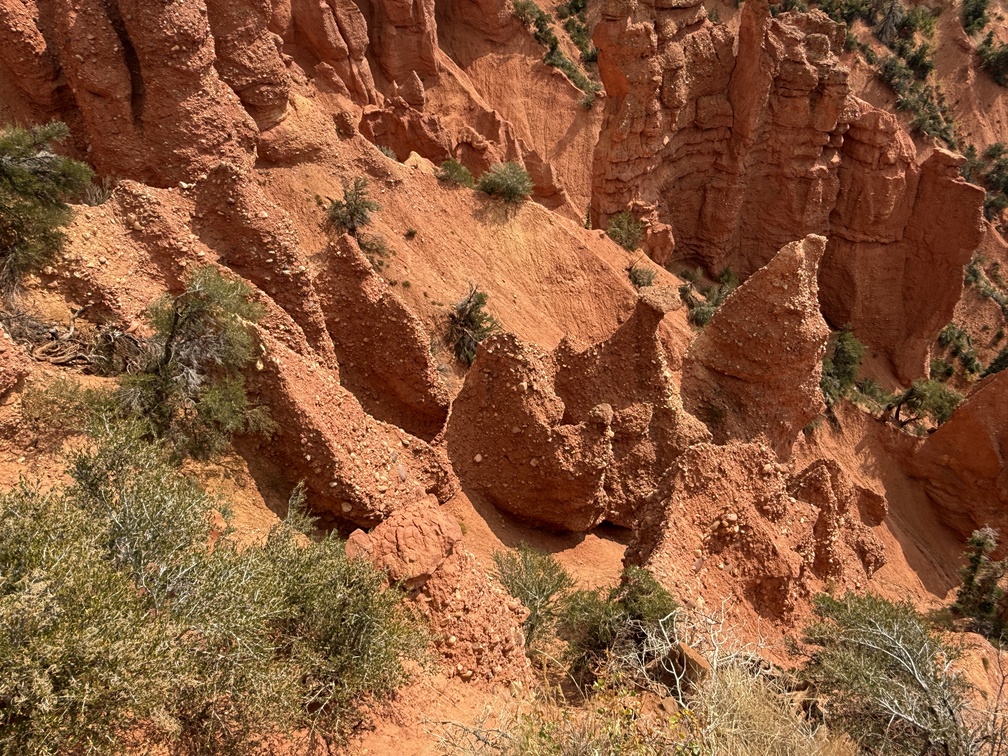 Looking down over Devil's Kitchen Utah rock formations