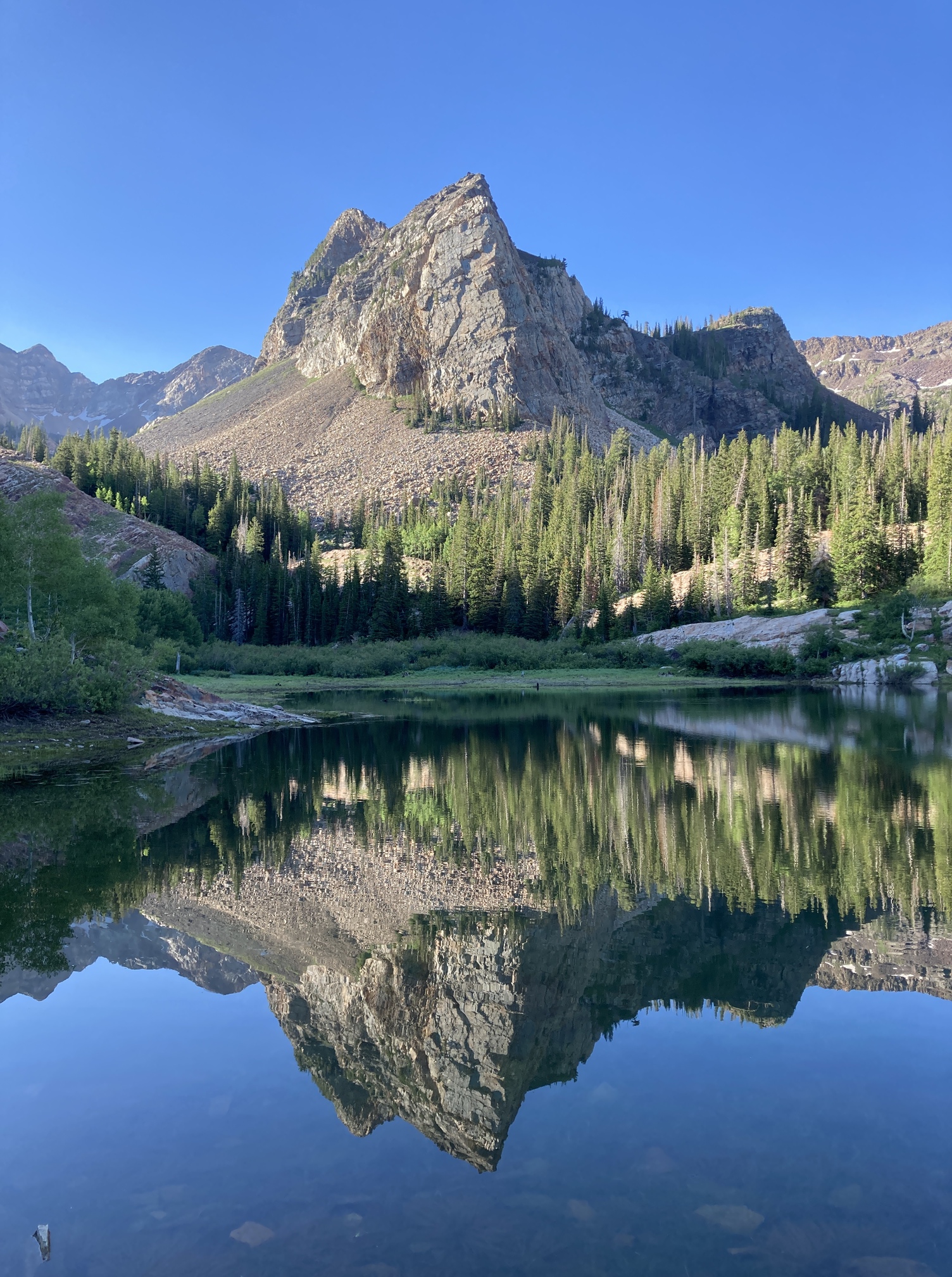 Sundial Peak reflection off Lake Blanche