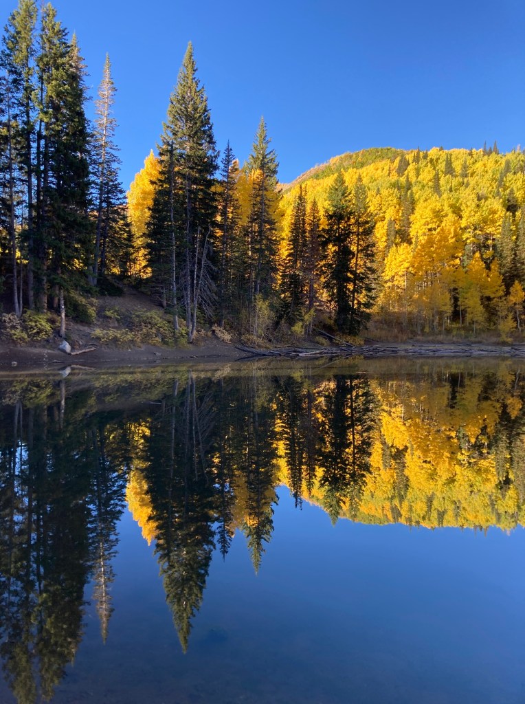 Dog Lake with brilliant fall colors