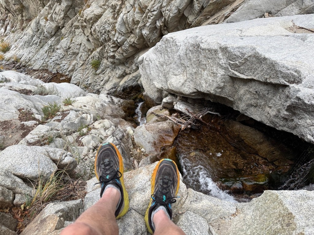 Looking down to a pool high above Lisa Falls