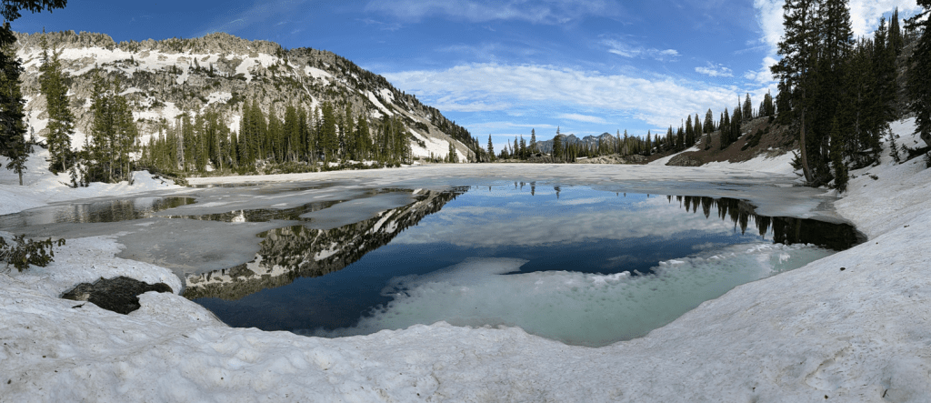 Red Pine Lake winter reflection
