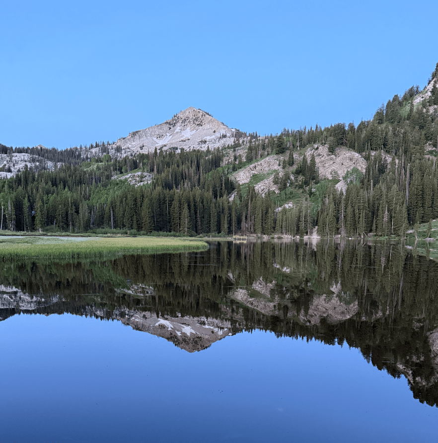 Mt. Millicent reflecting off Silver Lake