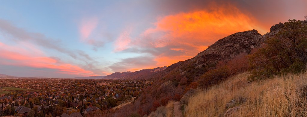 Morning clouds from the Bonneville Shoreline Trail