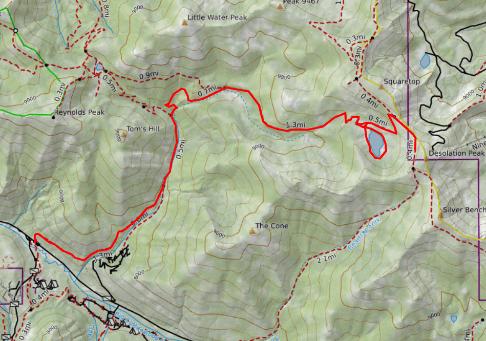OHD Desolation Lake Hike Route