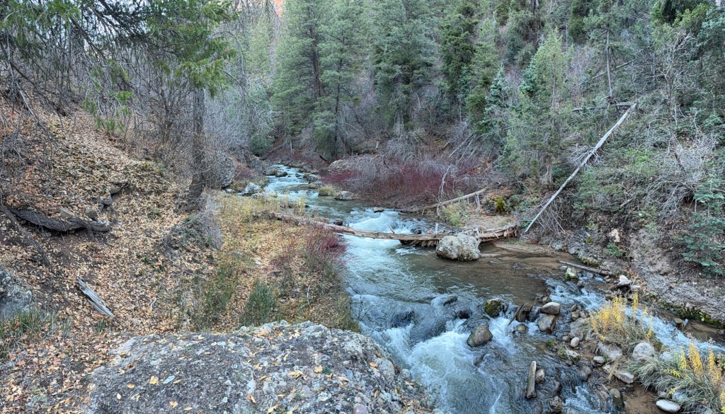 Fifth Water Creek flowing beside the trail