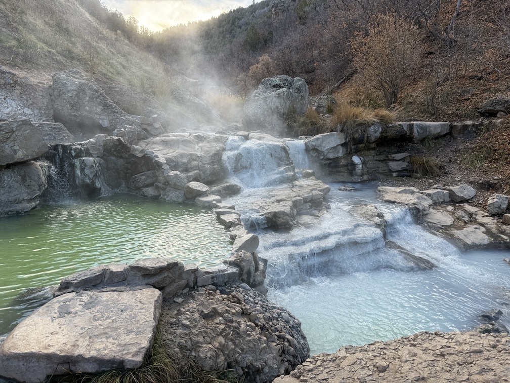 Fifth Water Hot Springs falls and pools