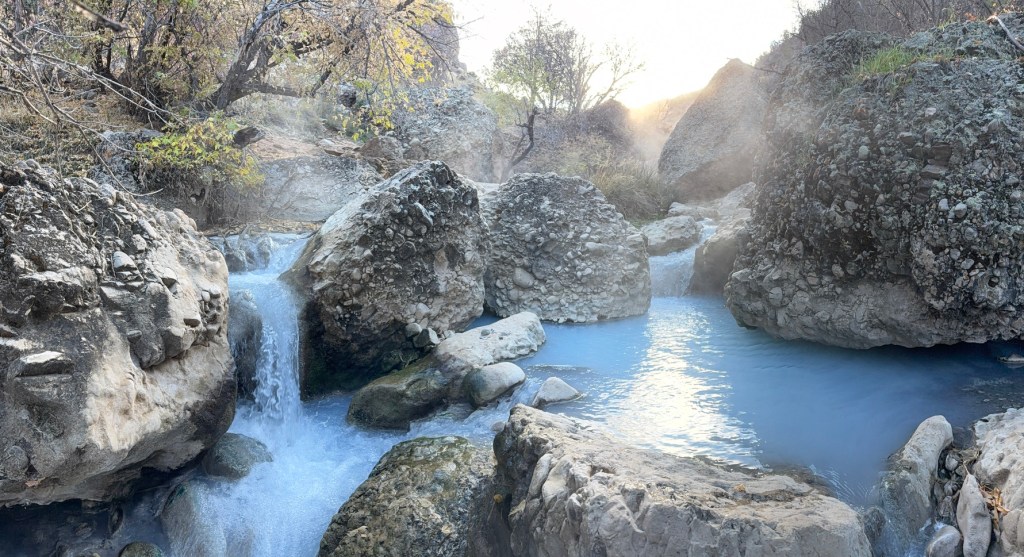 Fifth Water Hot Springs waterfalls