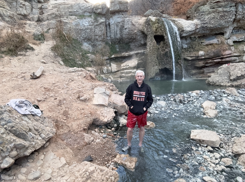 Old Hiking Dude at Fifth Water Hot Springs