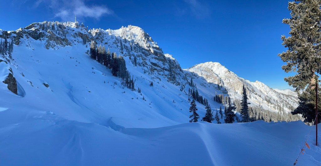 Fresh Snow in Honeycomb Canyon, Solitude Mountain Resort, Utah