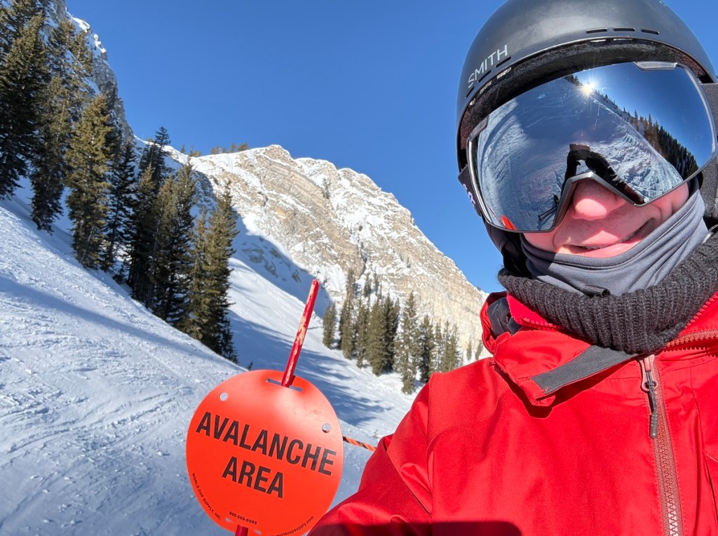 Old Hiking Dude Skiing at Solitude