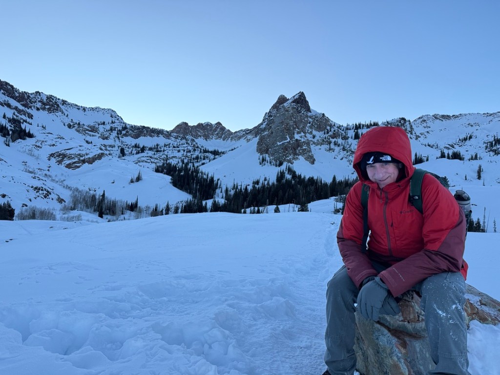 Old Hiking Dude chilling at Lake Blanche