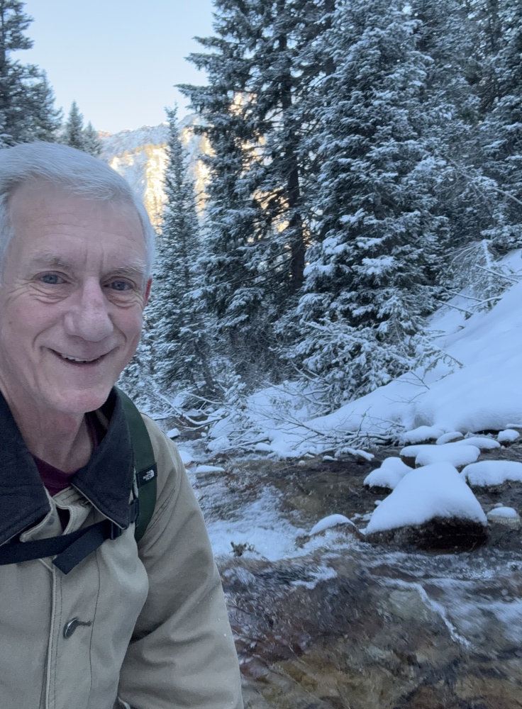 Old Hiking Dude on Gloria Falls Trail - Little Cottonwood Canyon, Utah