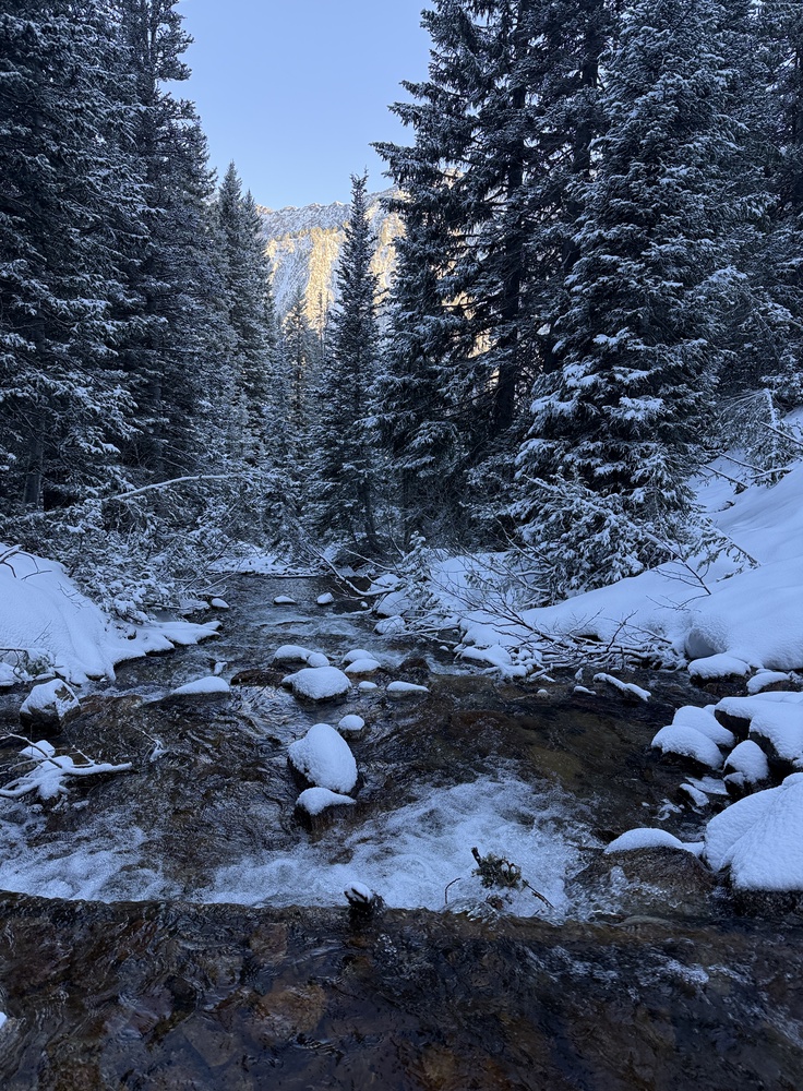 Stream with mountains in background - Gloria Falls Trail, Utah