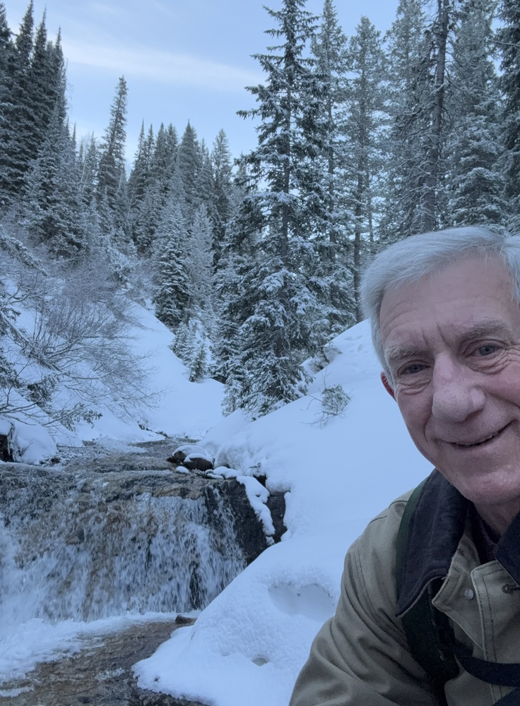 Old Hiking Dude on the way to Gloria Falls, Little Cottonwood Canyon, Wasatch Mountains, Utah